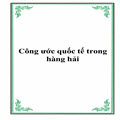 Công ước quốc tế trong hàng hải